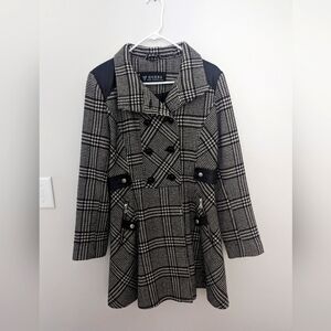 Guess Los Angeles Wool Blend Peacoat Houndstooth size Medium